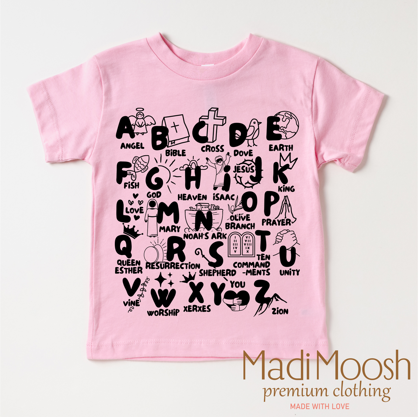 Christian Alphabet Bible Shirt Christian Shirt Madi Moosh