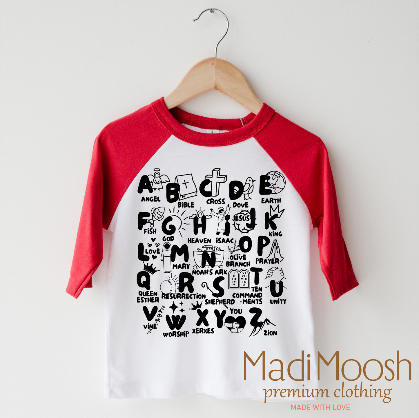 Christian Alphabet Bible Shirt Christian Shirt Madi Moosh