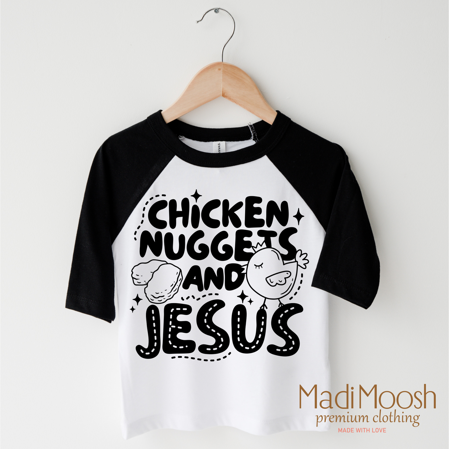 Chicken Nuggets And Jesus Christian Shirt Bella Canvas