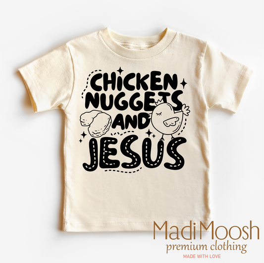 Chicken Nuggets And Jesus Christian Shirt Bella Canvas