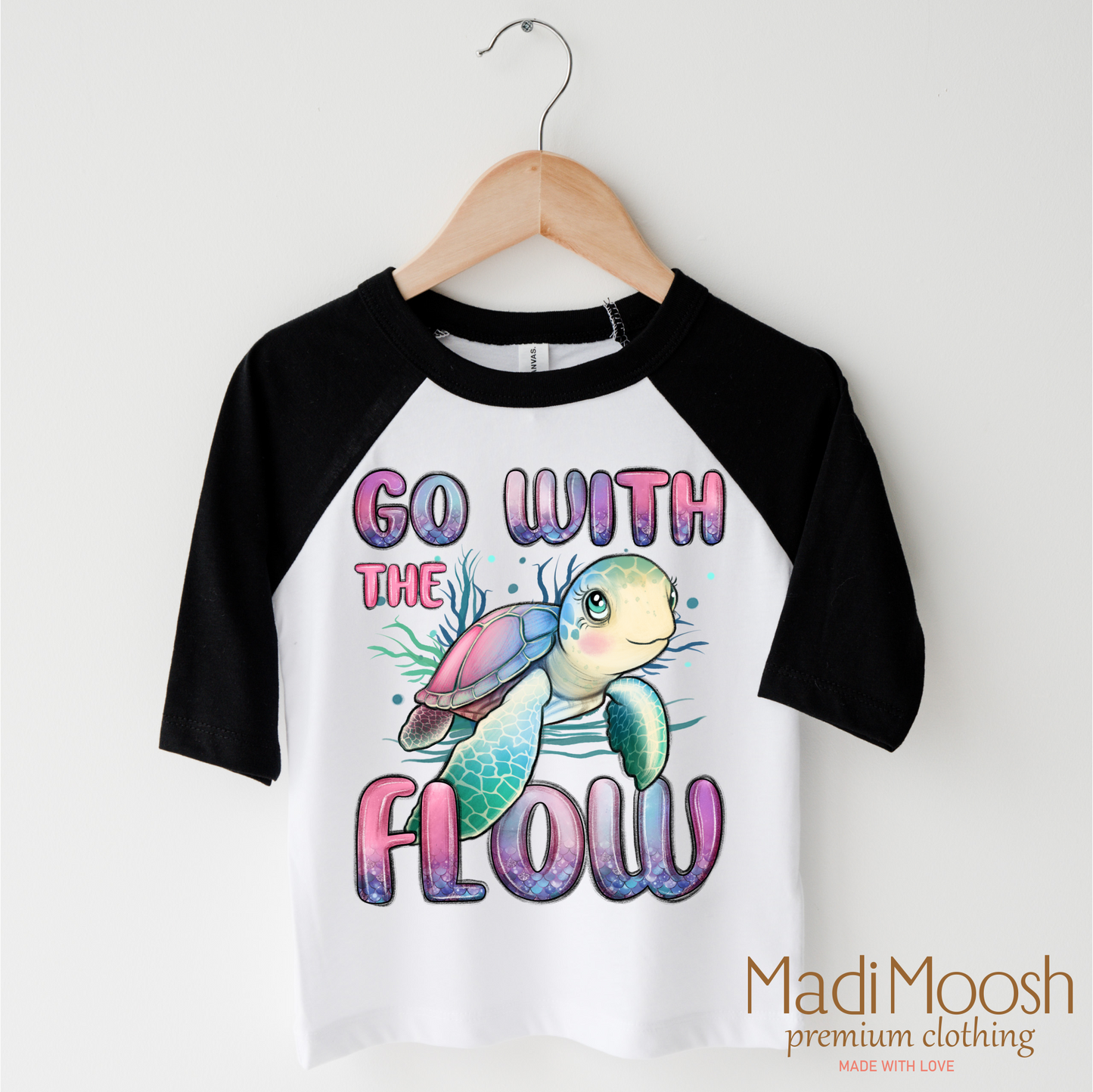 Cute Turtle Shirt Go With The Flow Tee Bella Canvas