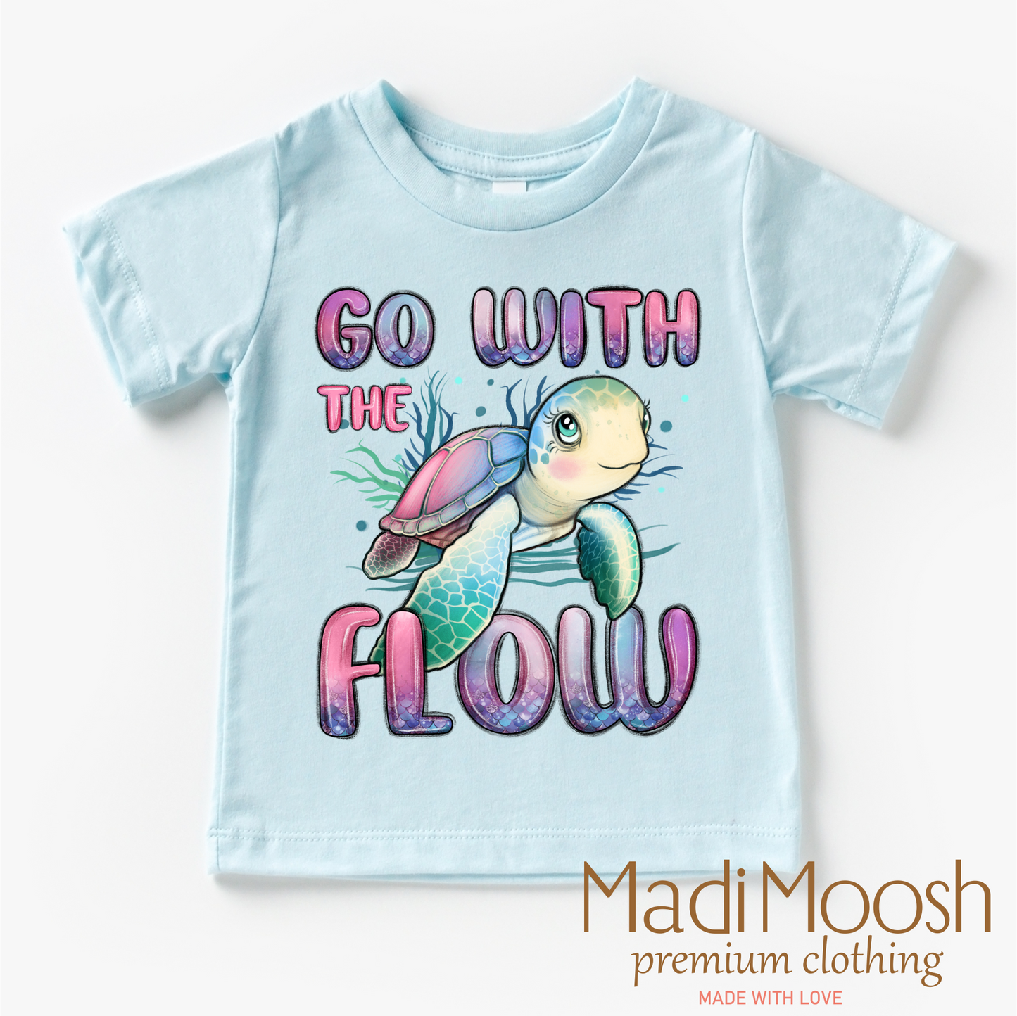 Cute Turtle Shirt Go With The Flow Tee Bella Canvas
