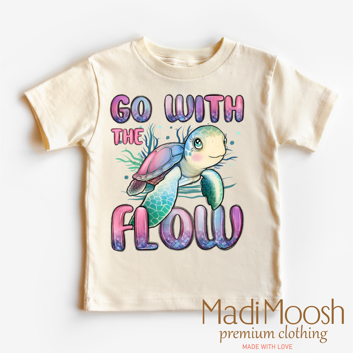 Cute Turtle Shirt Go With The Flow Tee Bella Canvas