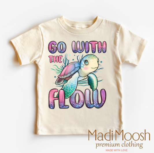 Cute Turtle Shirt Go With The Flow Tee Bella Canvas