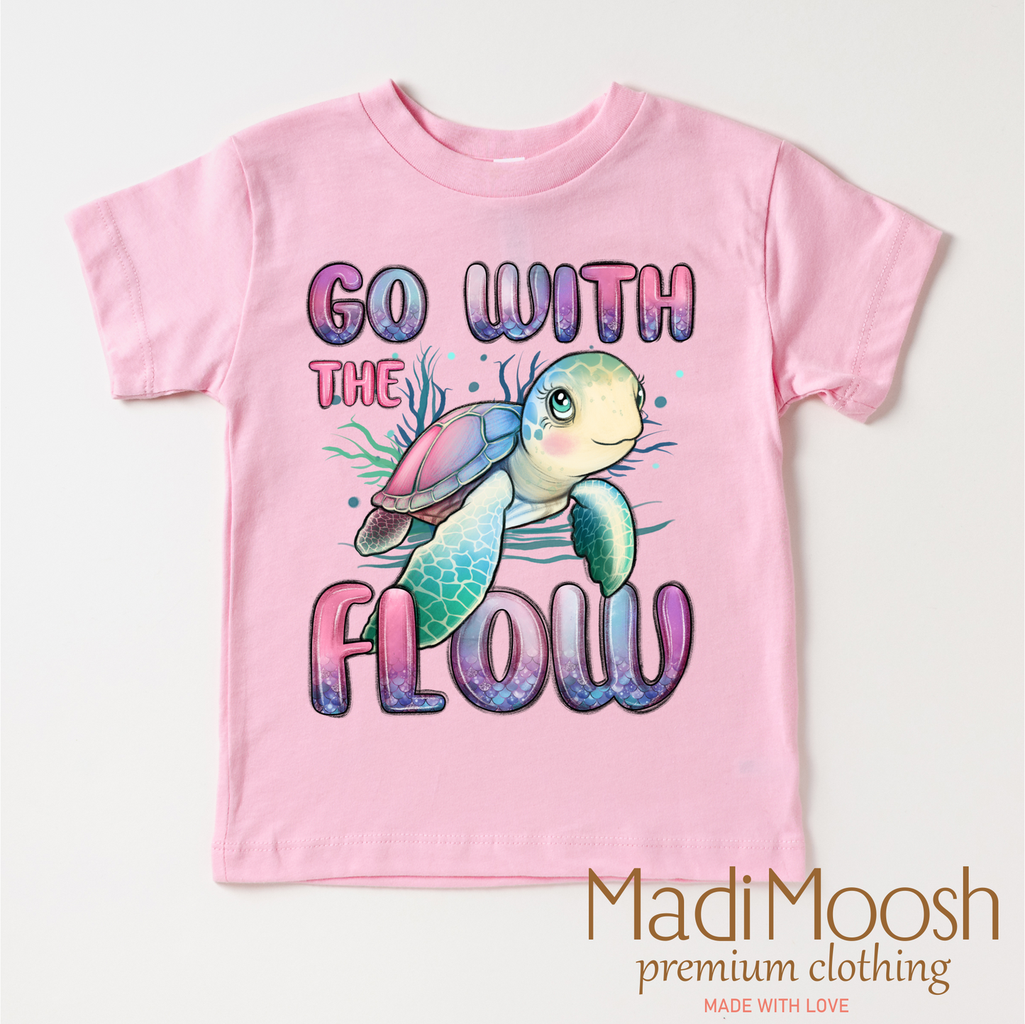 Cute Turtle Shirt Go With The Flow Tee Bella Canvas