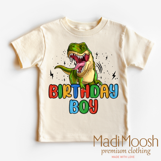 Dinosaur Birthday Boy T-Rex Birthday Shirt Madi Moosh