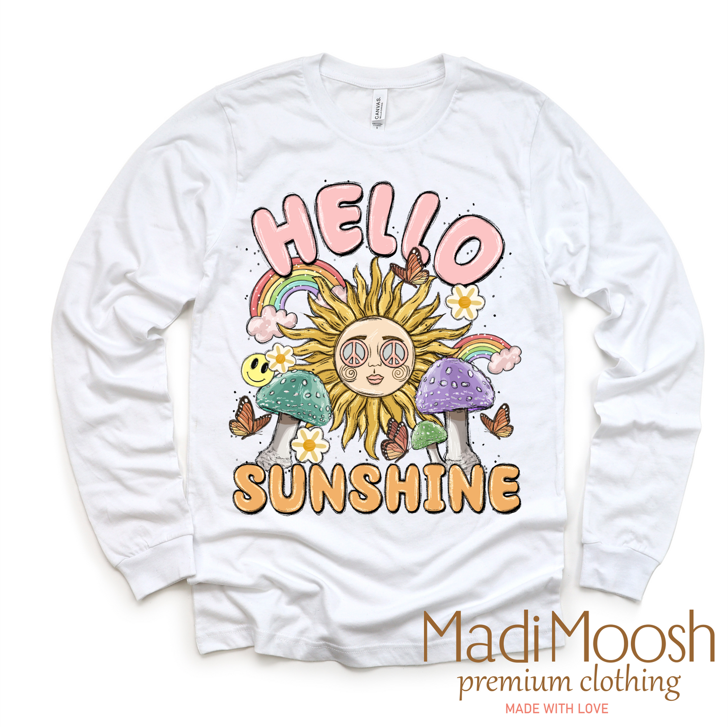 Hello Sunshine Vibrant Casual T-Shirt Bella Canvas