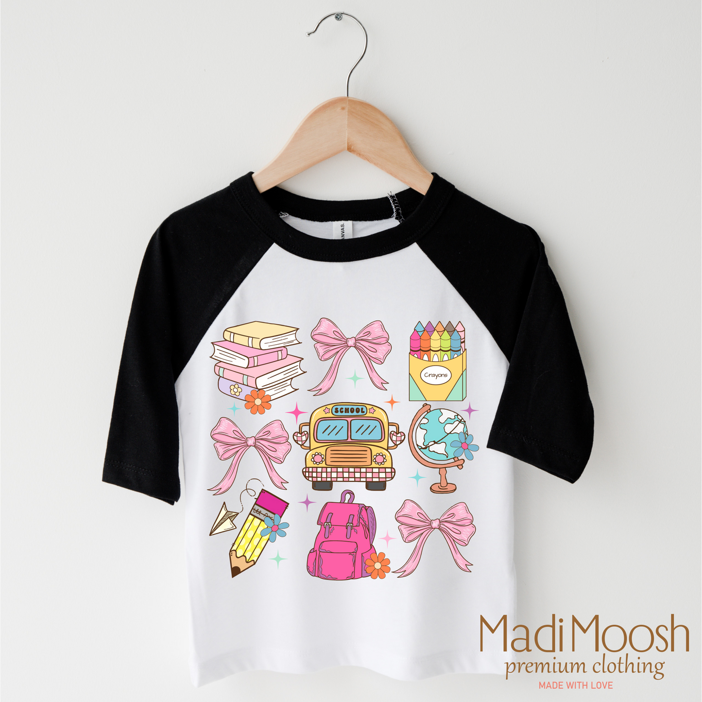 Cute Girls Back To School Shirt Bella Canvas