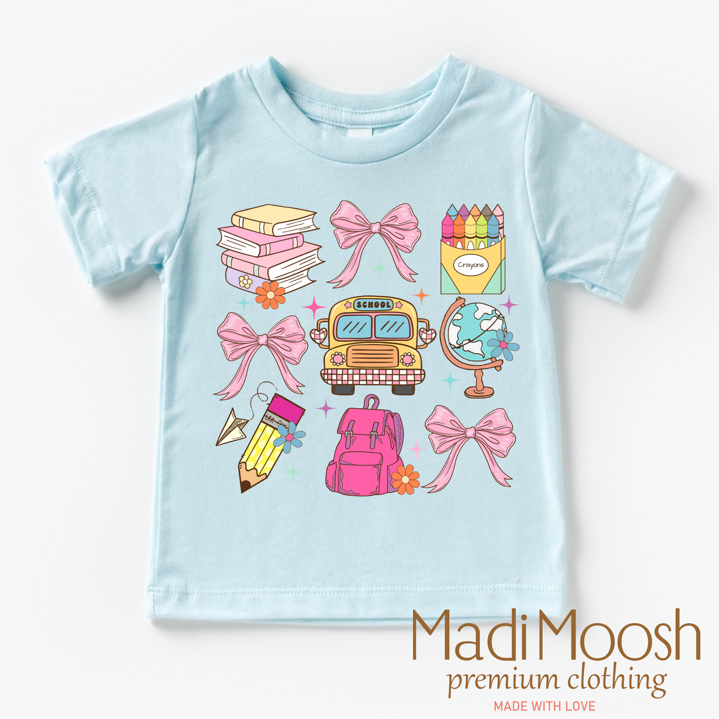 Cute Girls Back To School Shirt Bella Canvas