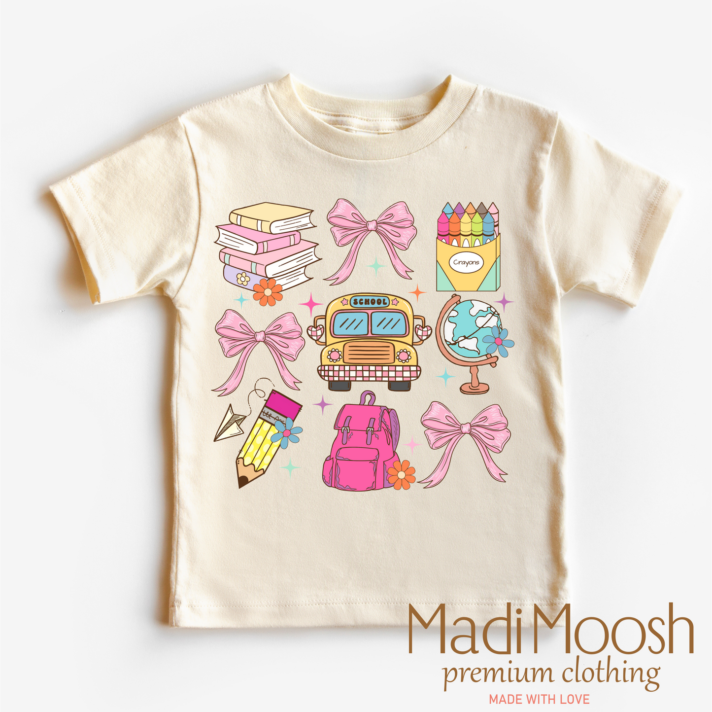 Cute Girls Back To School Shirt Bella Canvas