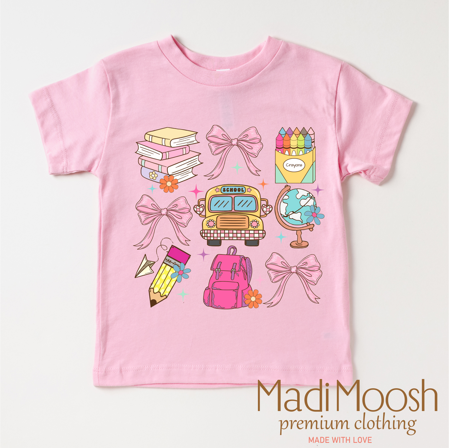 Cute Girls Back To School Shirt Bella Canvas