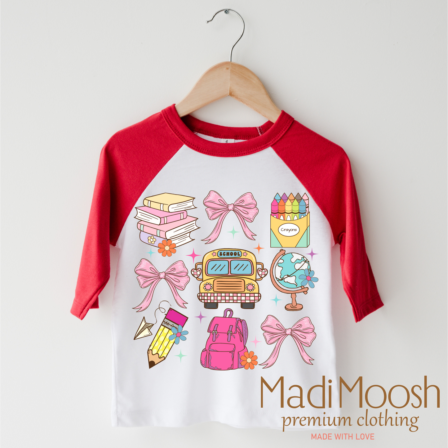 Cute Girls Back To School Shirt Bella Canvas