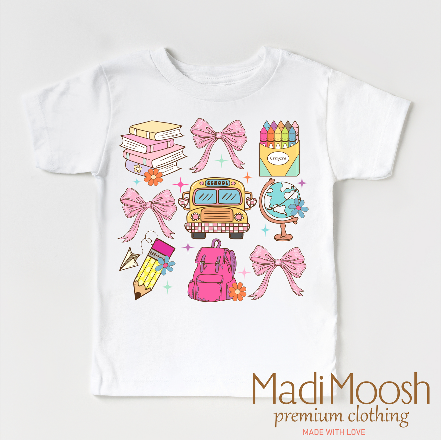 Cute Girls Back To School Shirt Bella Canvas