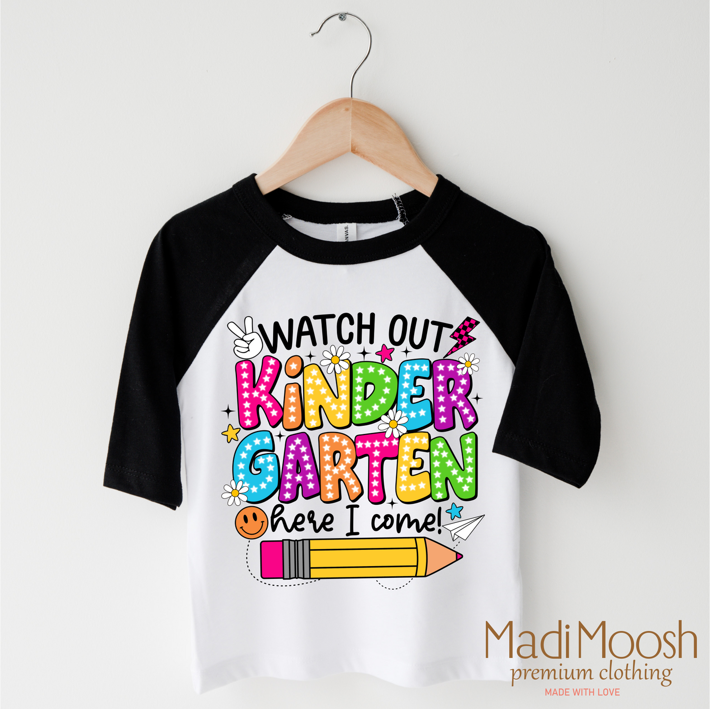 Watch Out Kindergarten Here I Come Cotton Back To School Shirt