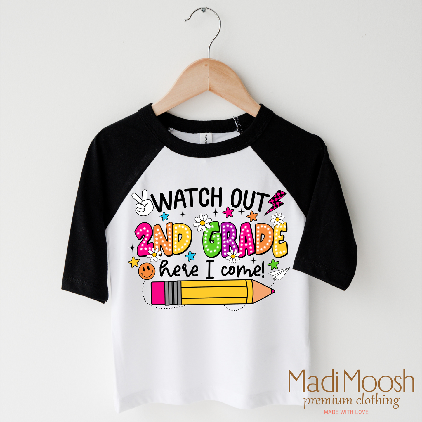 Watch Out 2nd Grade Here I Come Cotton Back To School Shirt