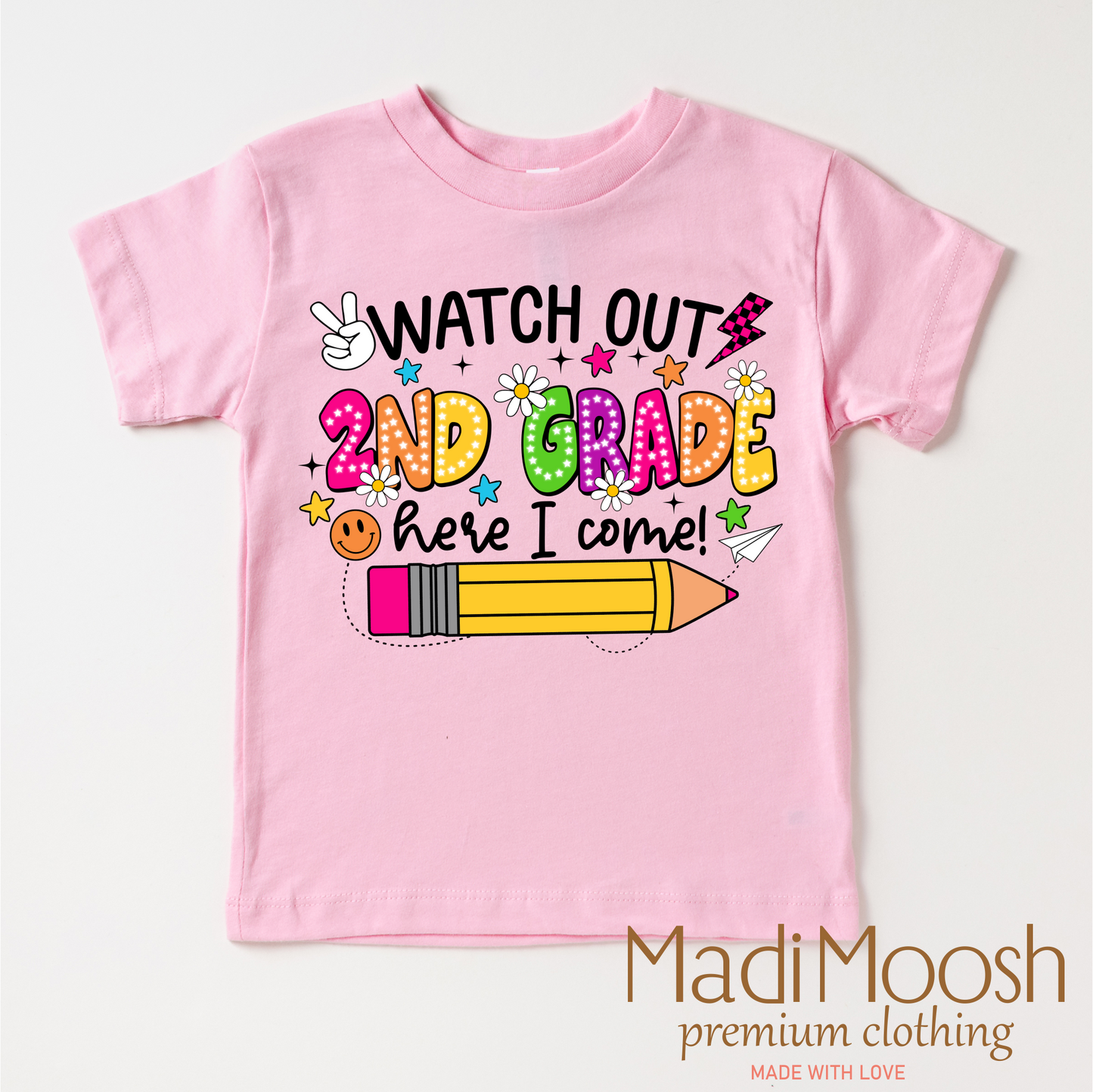 Watch Out 2nd Grade Here I Come Cotton Back To School Shirt