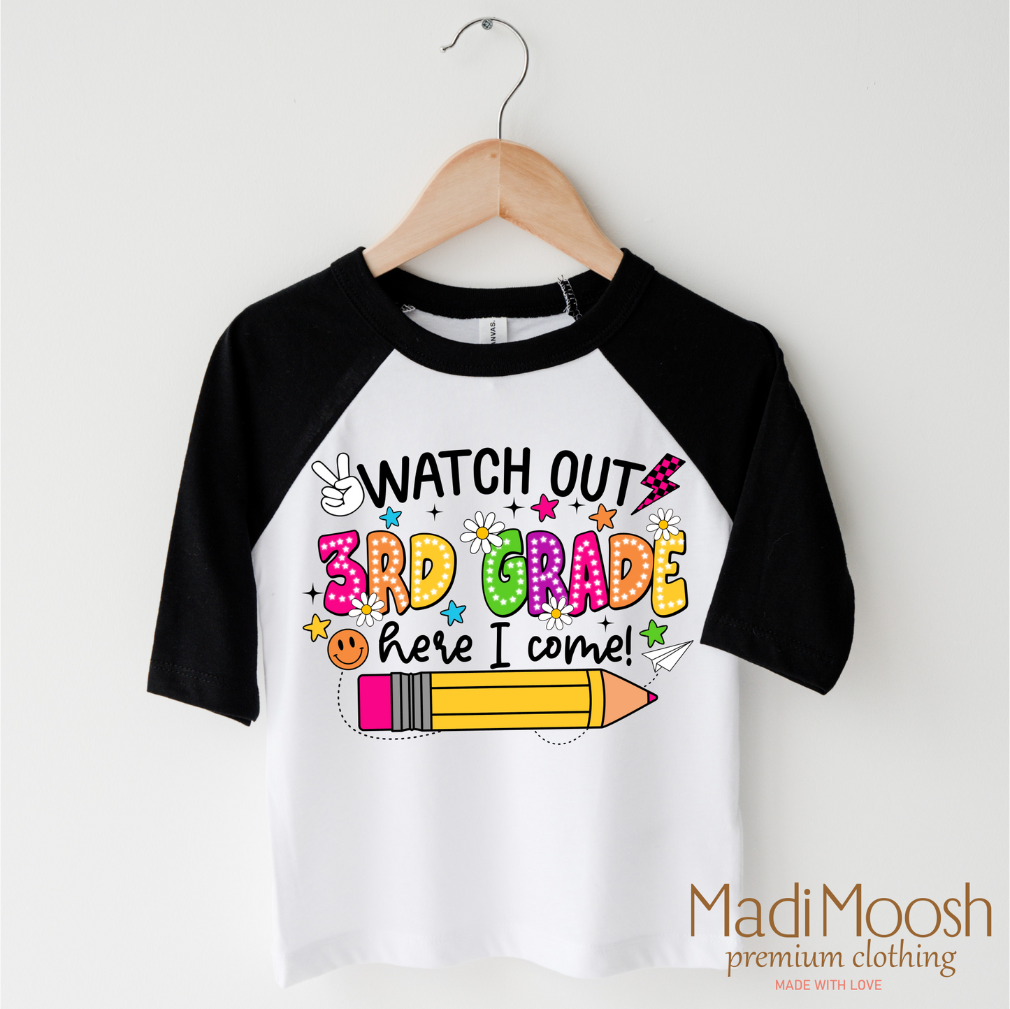 Back To School Shirt Watch Out 3rd Grade Here I Come Shirt
