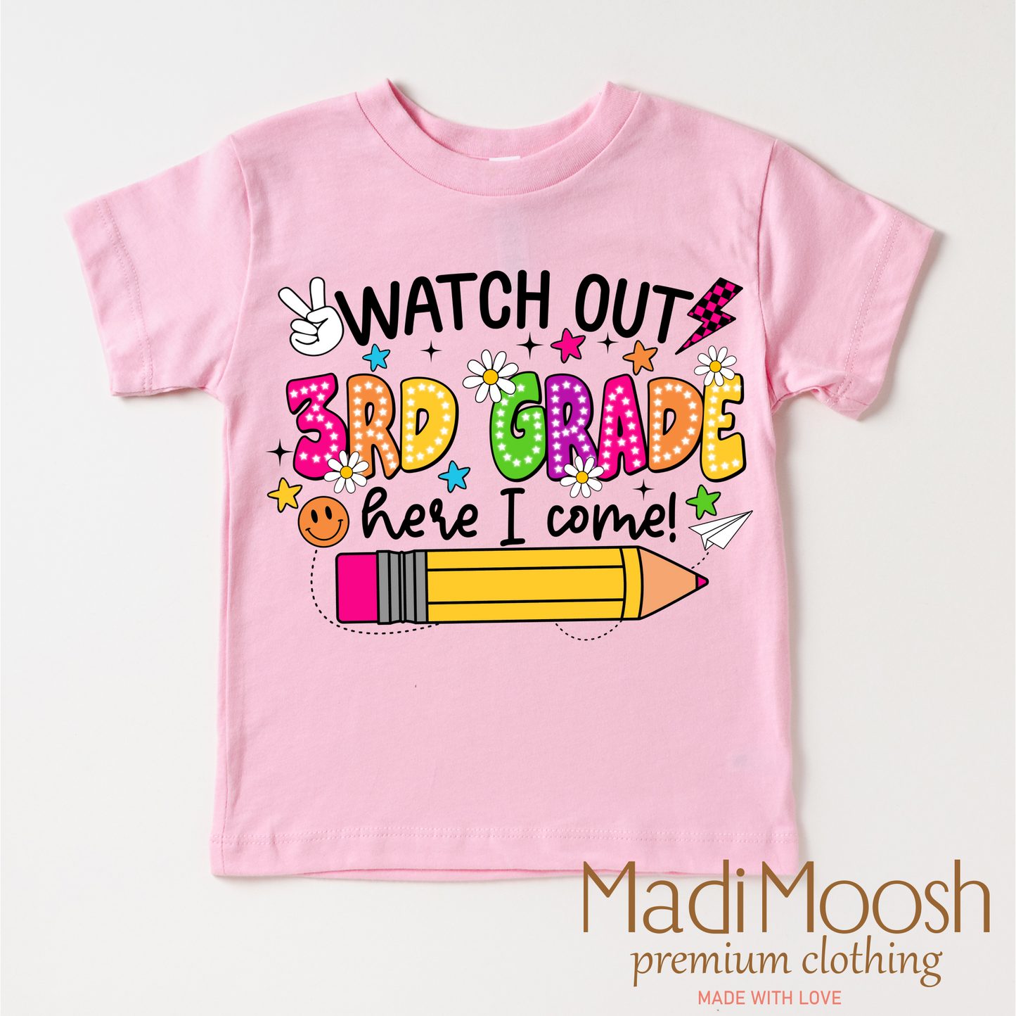 Back To School Shirt Watch Out 3rd Grade Here I Come Shirt