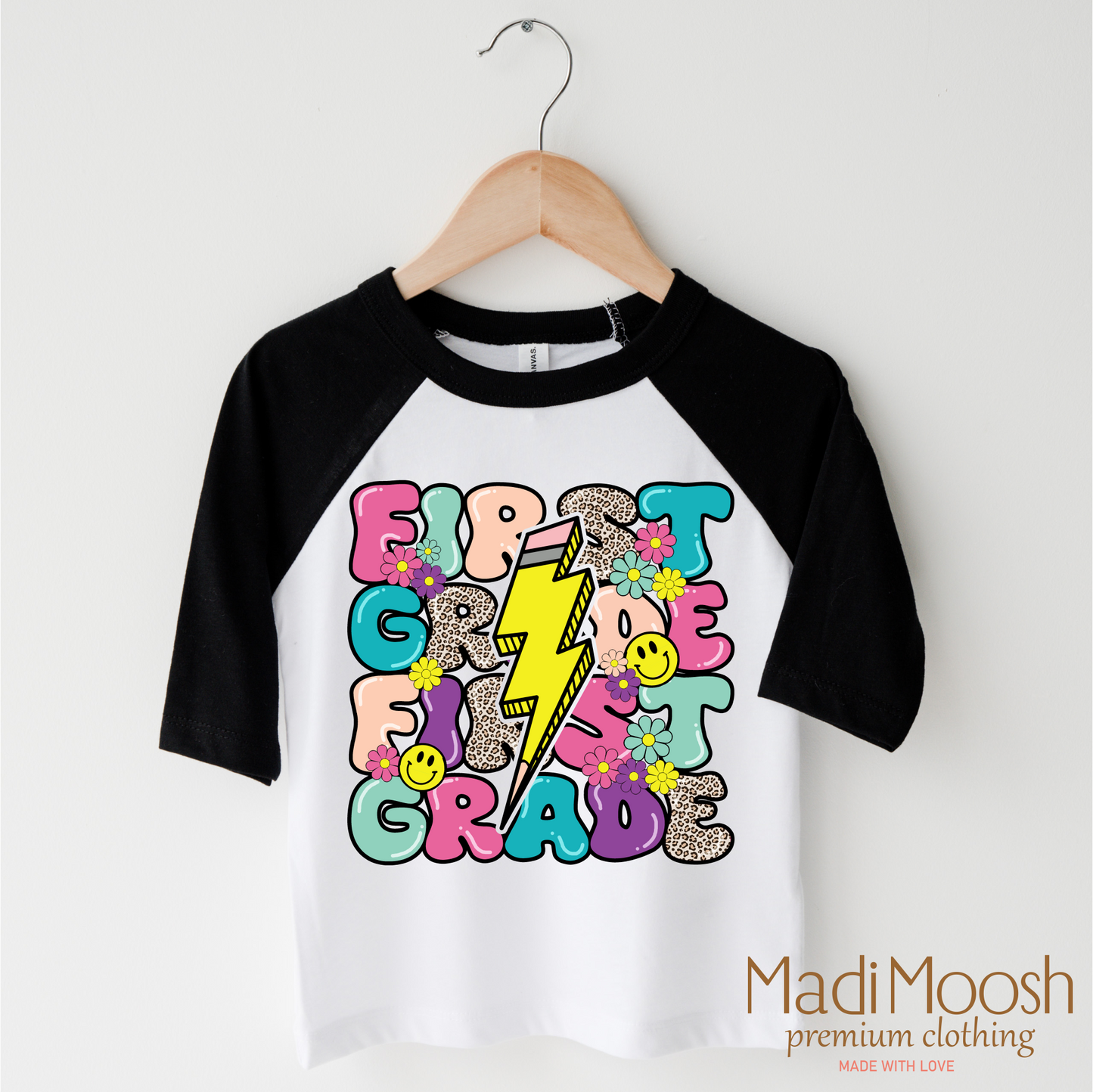 First Grade Lightning Bolt Back To School Shirt School Shirt Madi Moosh