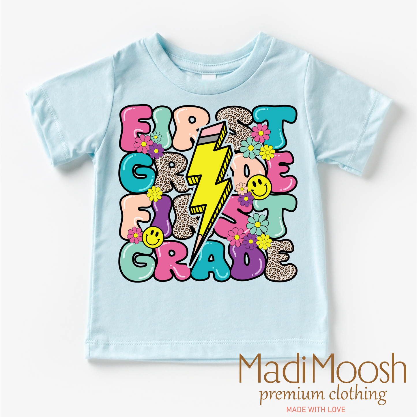 First Grade Lightning Bolt Back To School Shirt School Shirt Madi Moosh