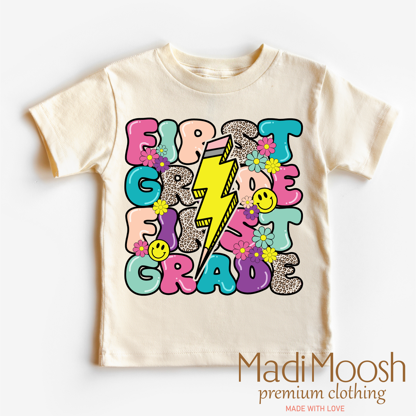First Grade Lightning Bolt Back To School Shirt School Shirt Madi Moosh