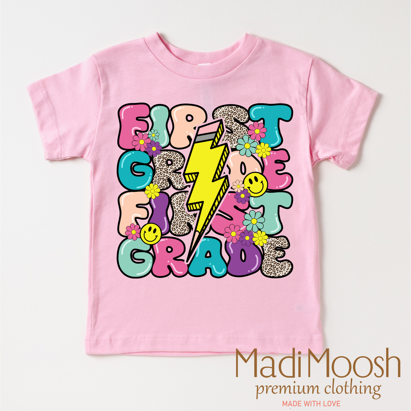 First Grade Lightning Bolt Back To School Shirt School Shirt Madi Moosh