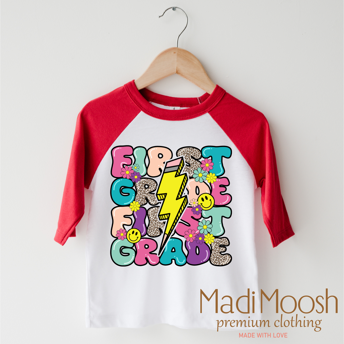 First Grade Lightning Bolt Back To School Shirt School Shirt Madi Moosh