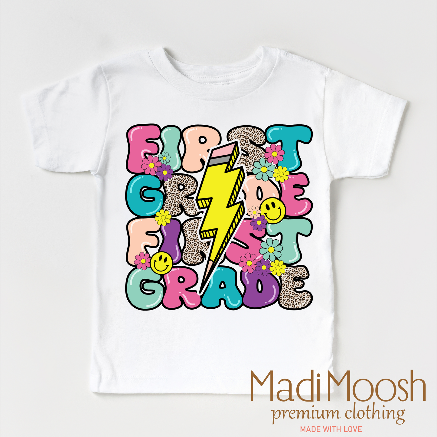 First Grade Lightning Bolt Back To School Shirt School Shirt Madi Moosh