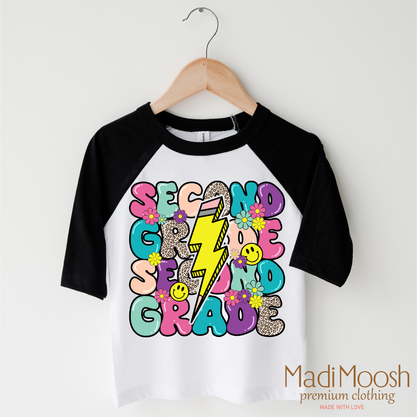 Second Grade Lightning Bolt School Shirt Back To School Shirt Madi Moosh