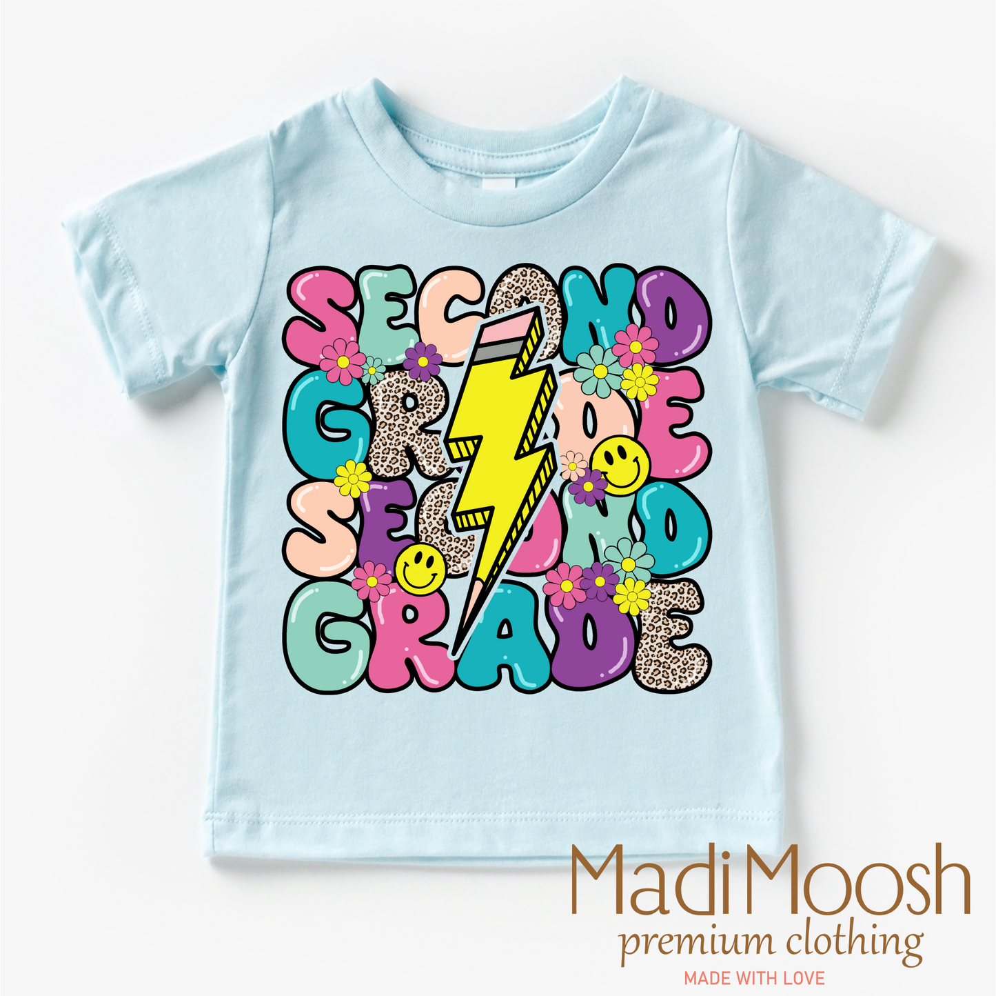 Second Grade Lightning Bolt School Shirt Back To School Shirt Madi Moosh