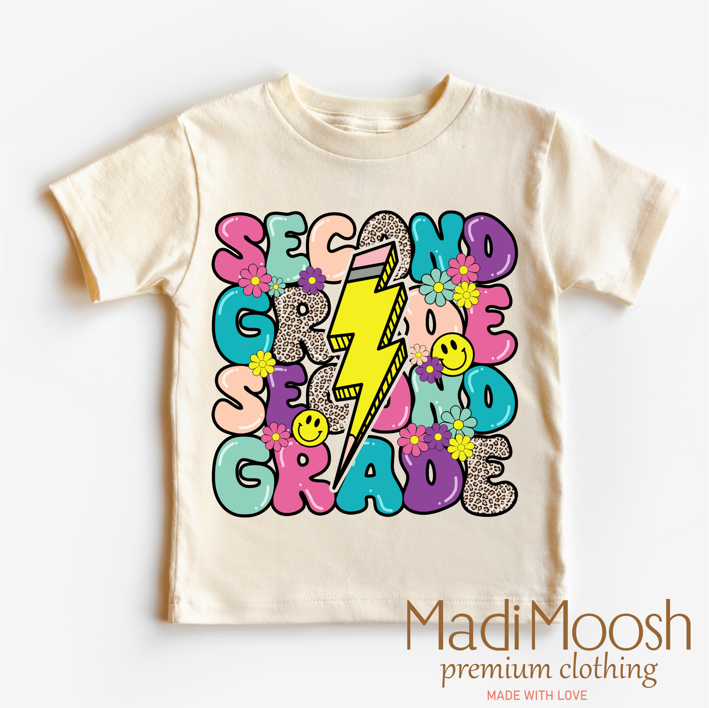 Second Grade Lightning Bolt School Shirt Back To School Shirt Madi Moosh