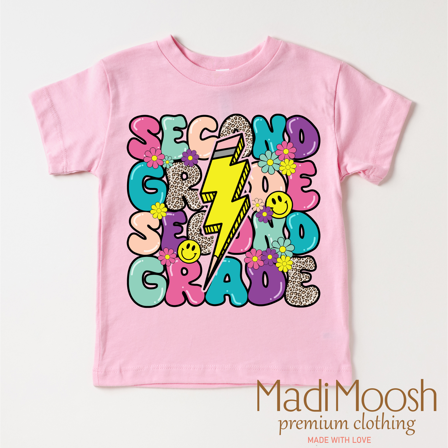 Second Grade Lightning Bolt School Shirt Back To School Shirt Madi Moosh
