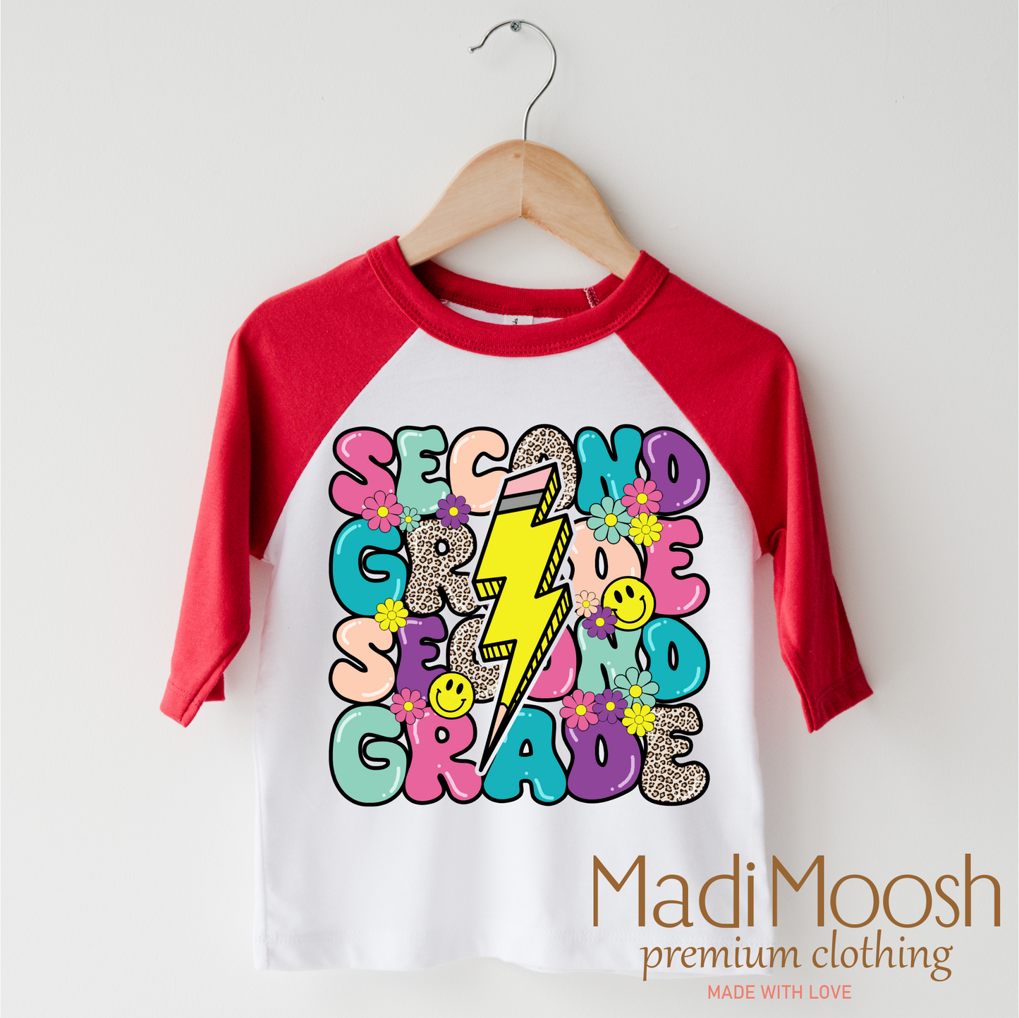 Second Grade Lightning Bolt School Shirt Back To School Shirt Madi Moosh