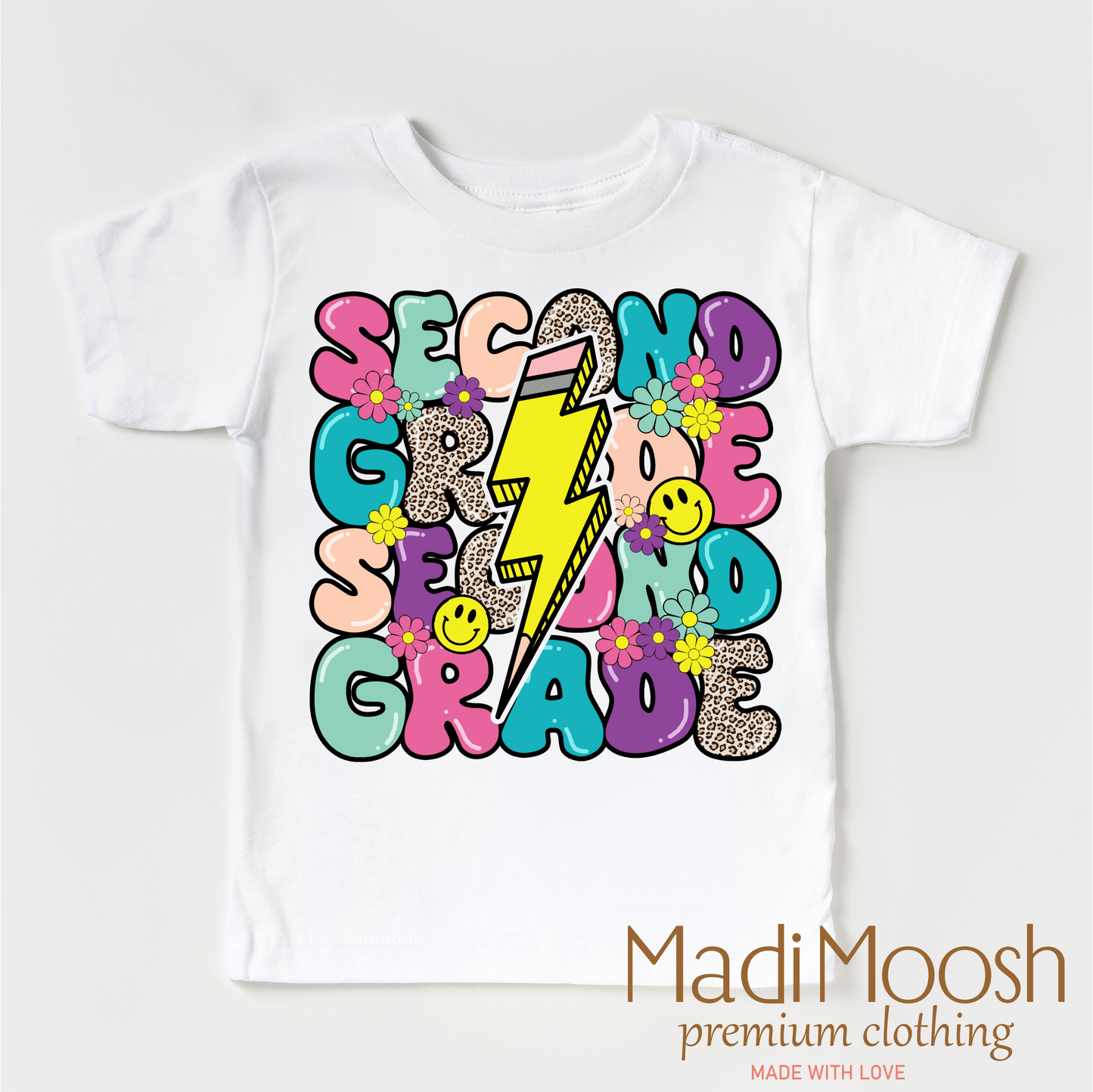 Second Grade Lightning Bolt School Shirt Back To School Shirt Madi Moosh
