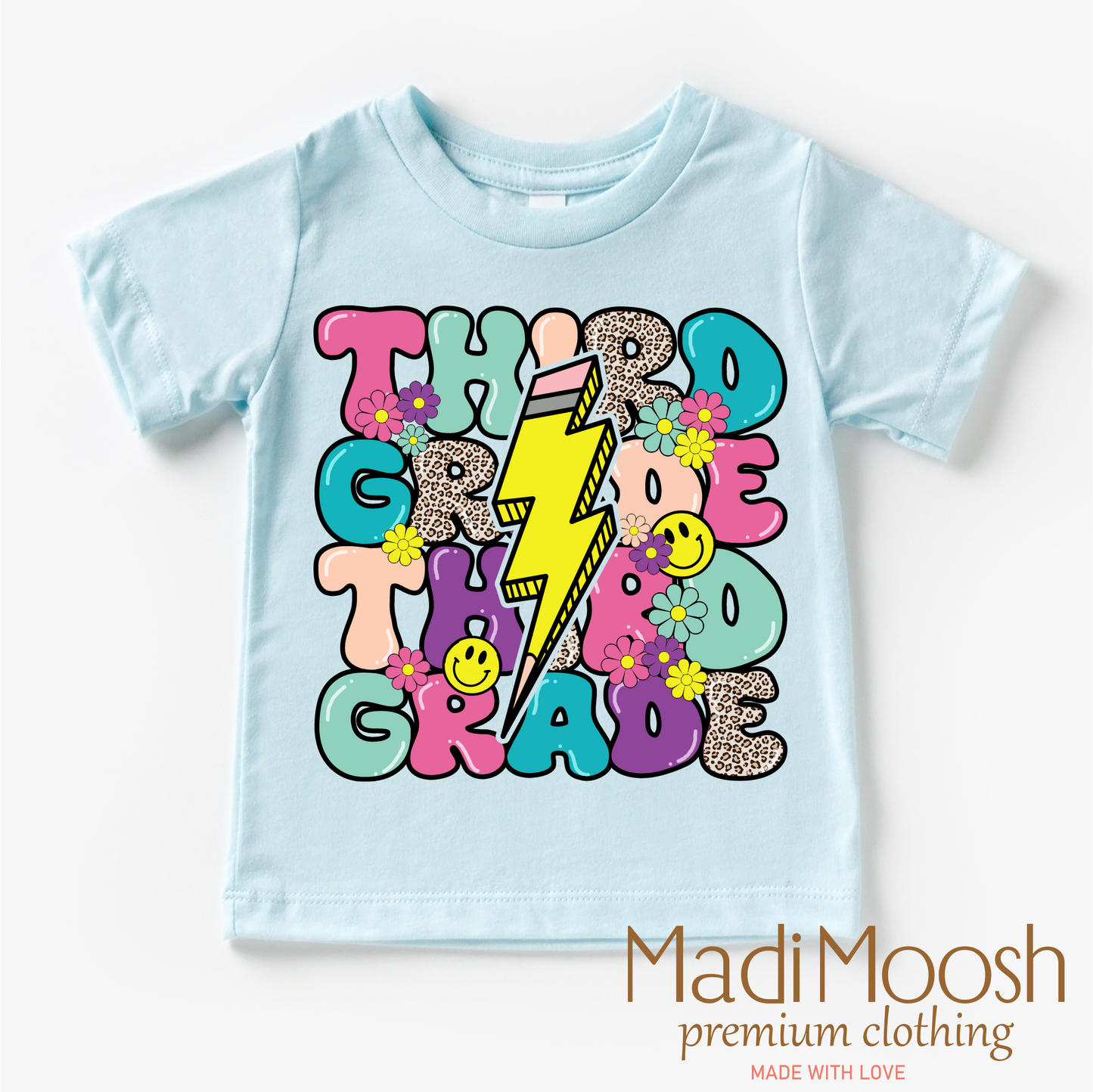 Third Grade Lightning Bolt Back To School Shirt School Shirt Madi Moosh