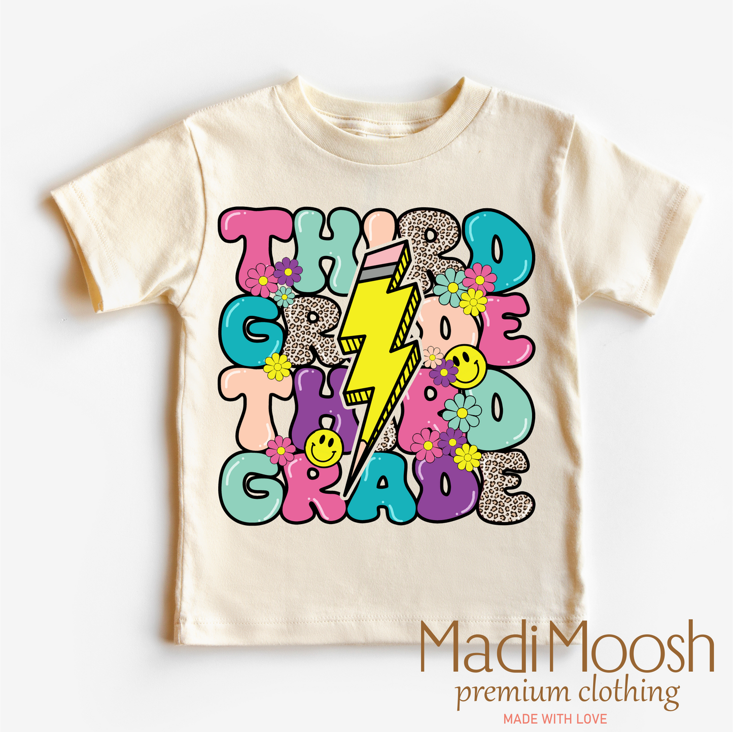 Third Grade Lightning Bolt Back To School Shirt School Shirt Madi Moosh