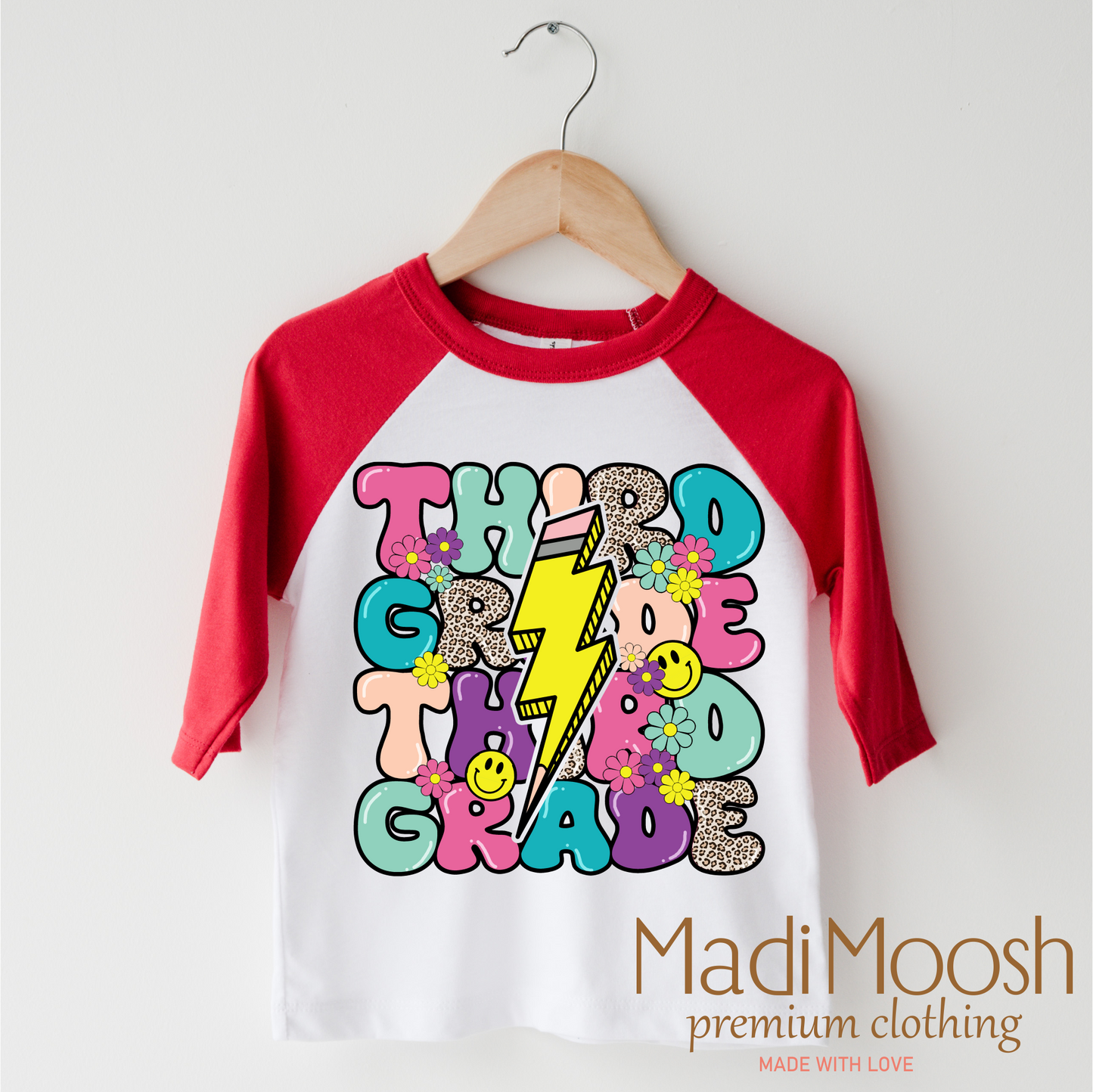 Third Grade Lightning Bolt Back To School Shirt School Shirt Madi Moosh