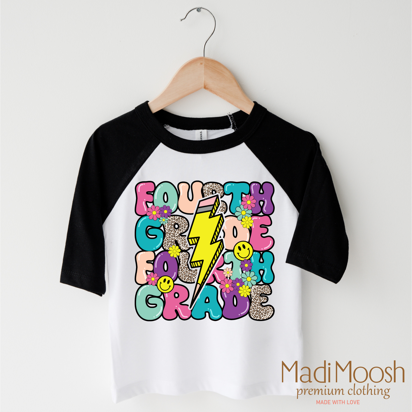 Fourth Grade Lightning Bolt Key Attribute Back To School Shirt - School Shirt Madi Moosh