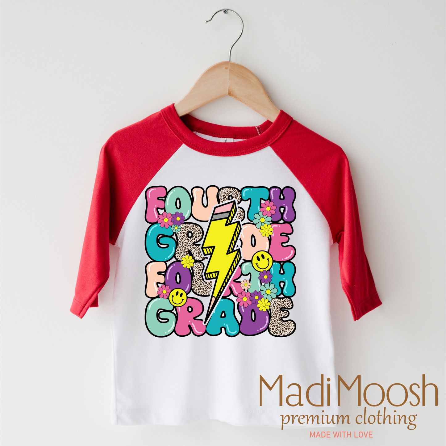 Fourth Grade Lightning Bolt Key Attribute Back To School Shirt - School Shirt Madi Moosh