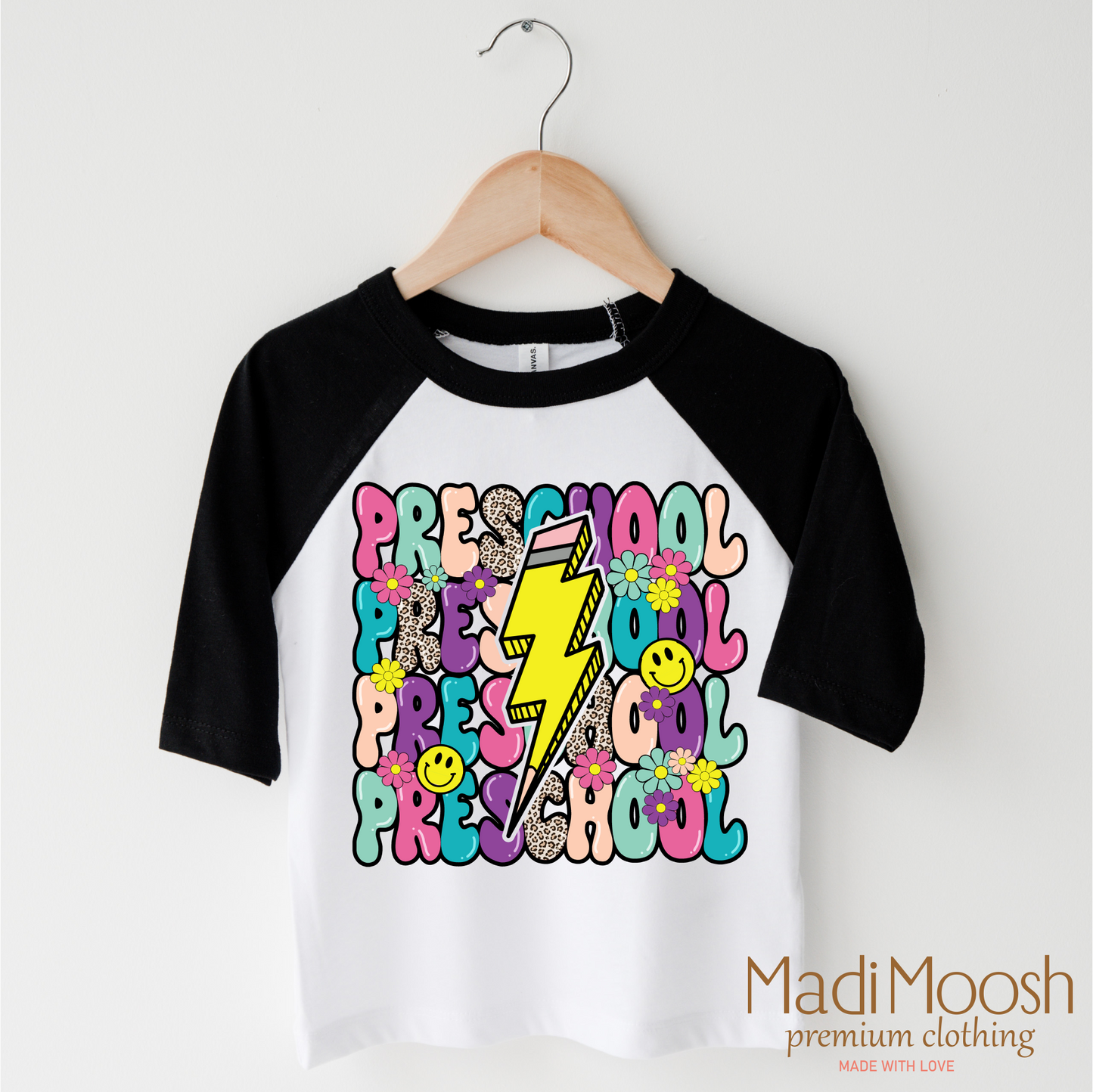 Preschool Lightning Bolt Back To School Shirt - School Shirt