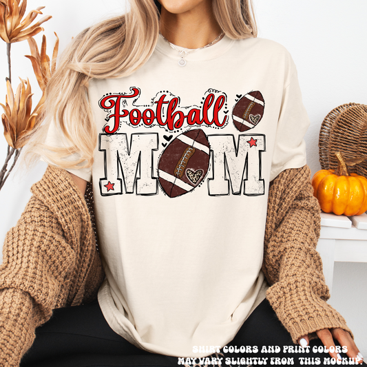 Football Mom Tee Comfort Colors Printed Shirt Madi Moosh