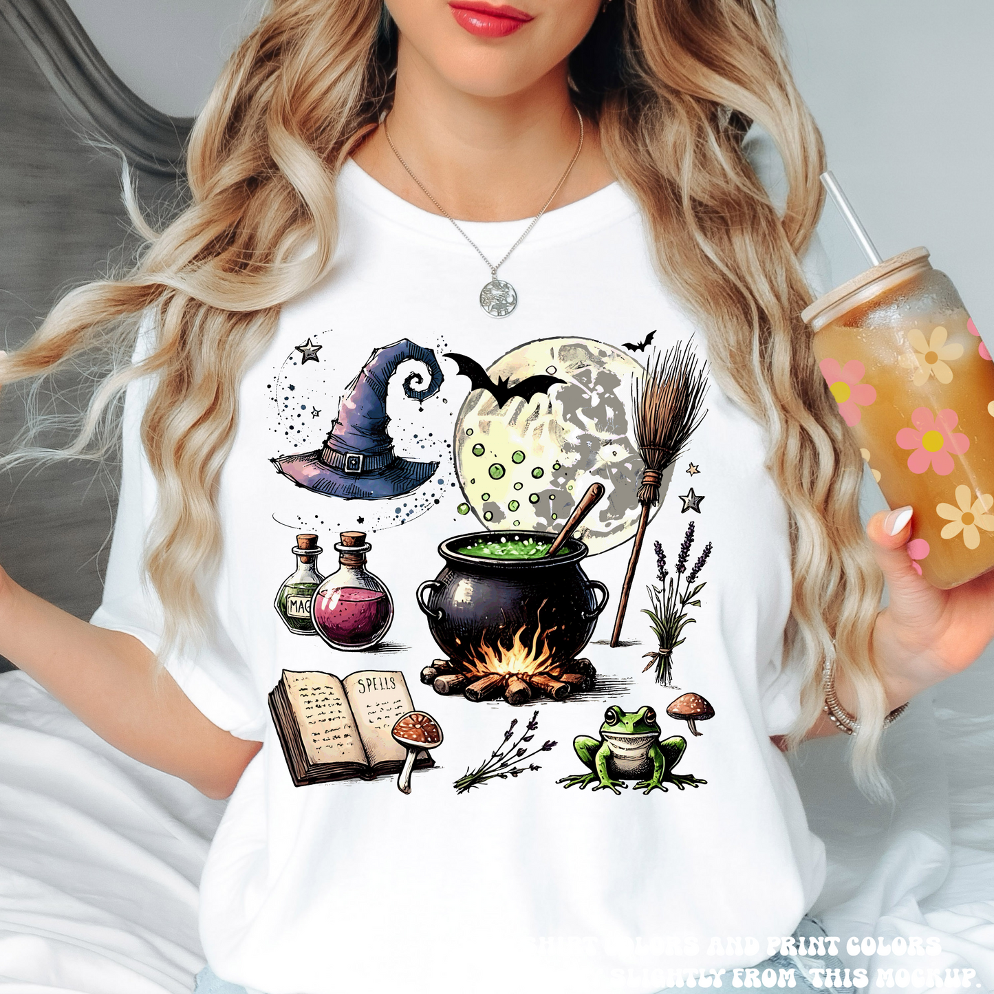 Halloween Witch Printed Comfort Colors Tee