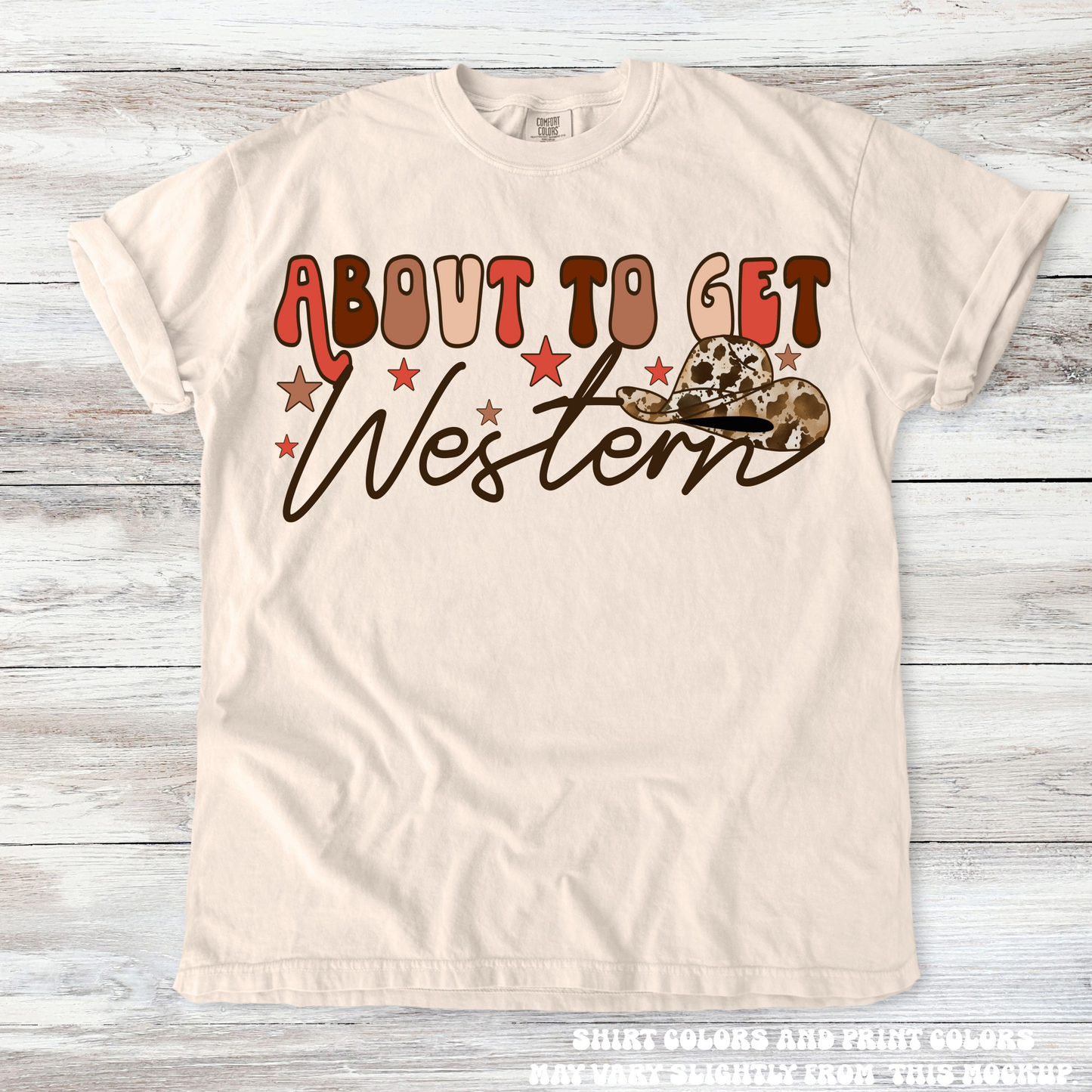 Western Cowgirl Printed Tee Comfort Colors T-Shirt Madi Moosh