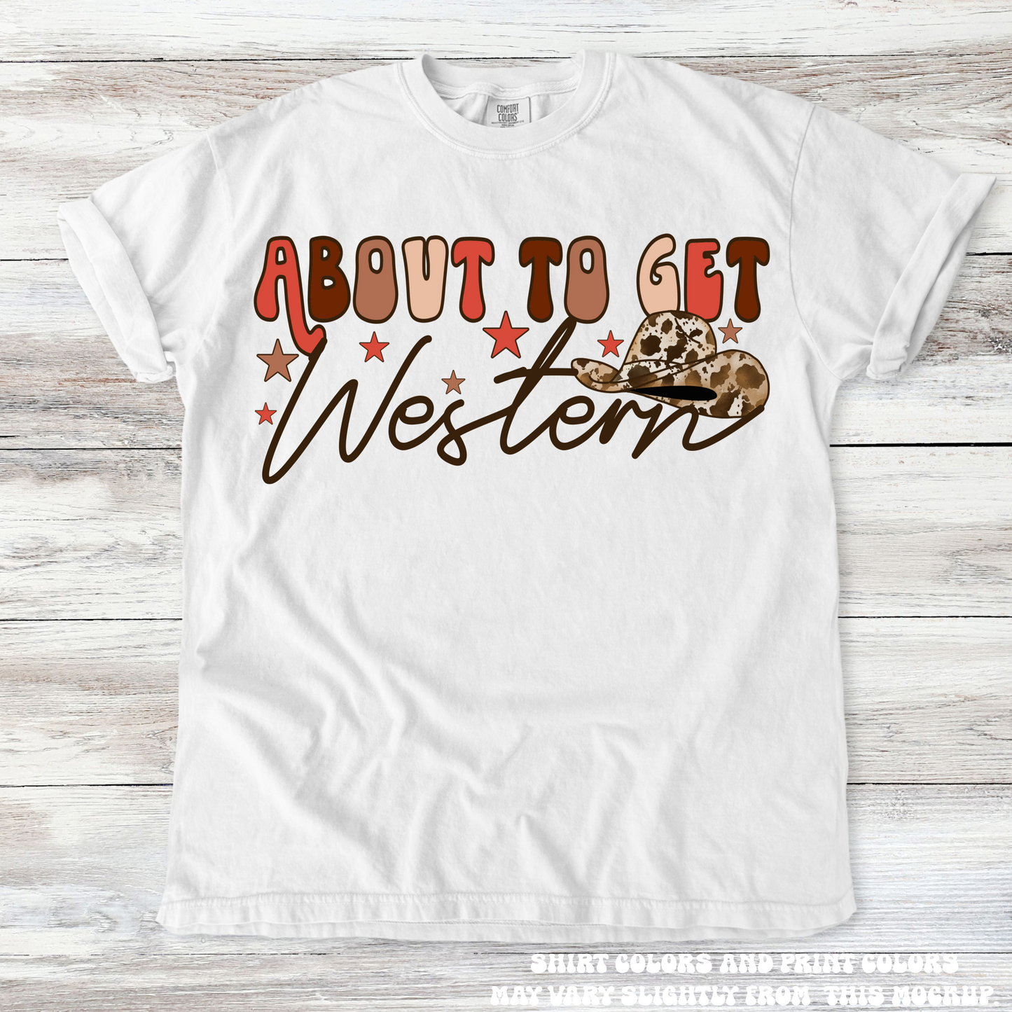 Western Cowgirl Printed Tee Comfort Colors T-Shirt Madi Moosh