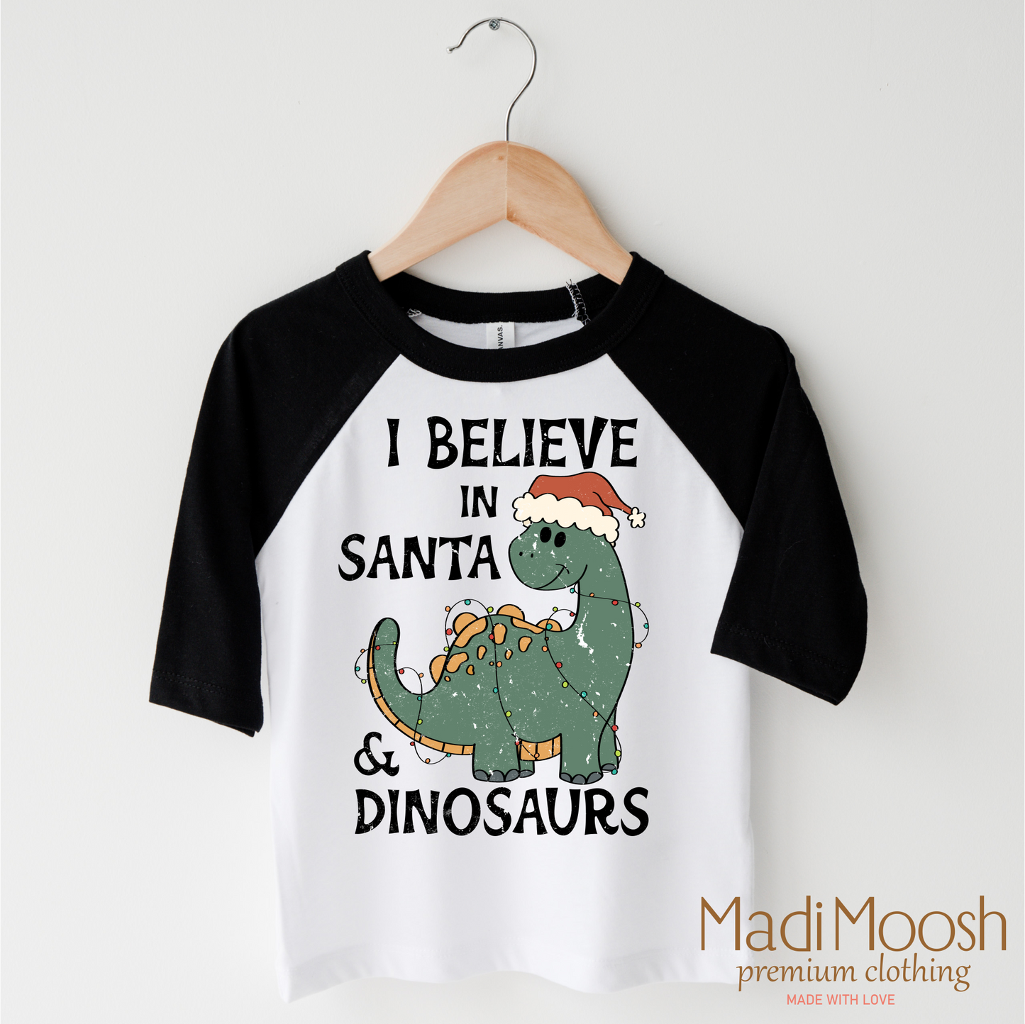I Believe In Santa And Dinosaurs Christmas Shirt Christmas Shirt