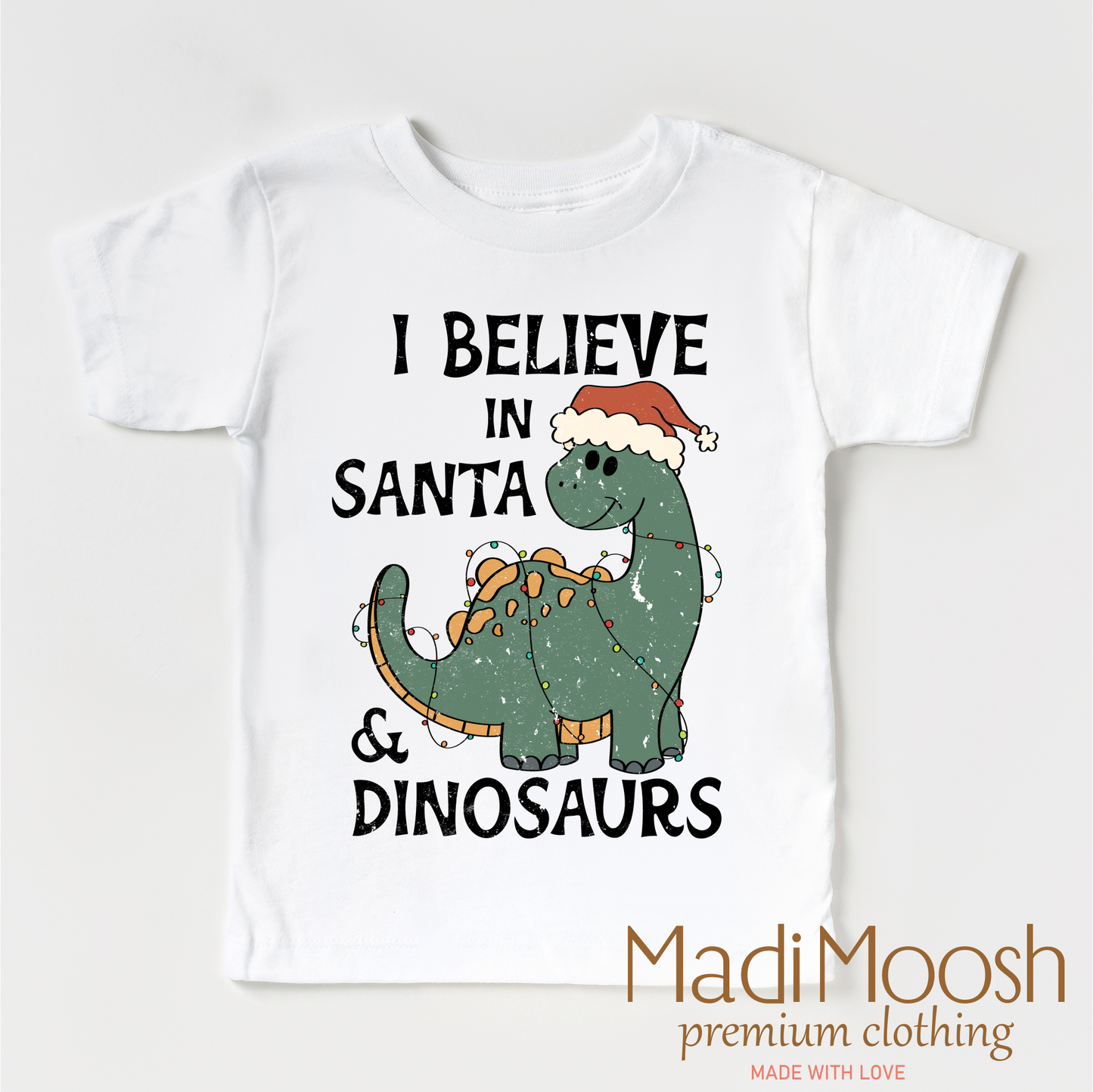 I Believe In Santa And Dinosaurs Christmas Shirt Christmas Shirt