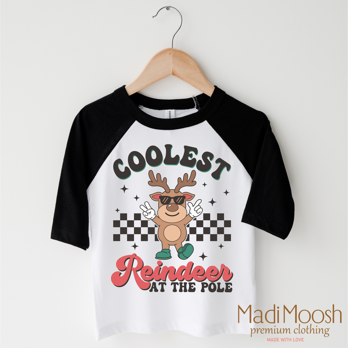 Coolest Reindeer At The Pole Christmas Shirt Comfortable Christmas Tee