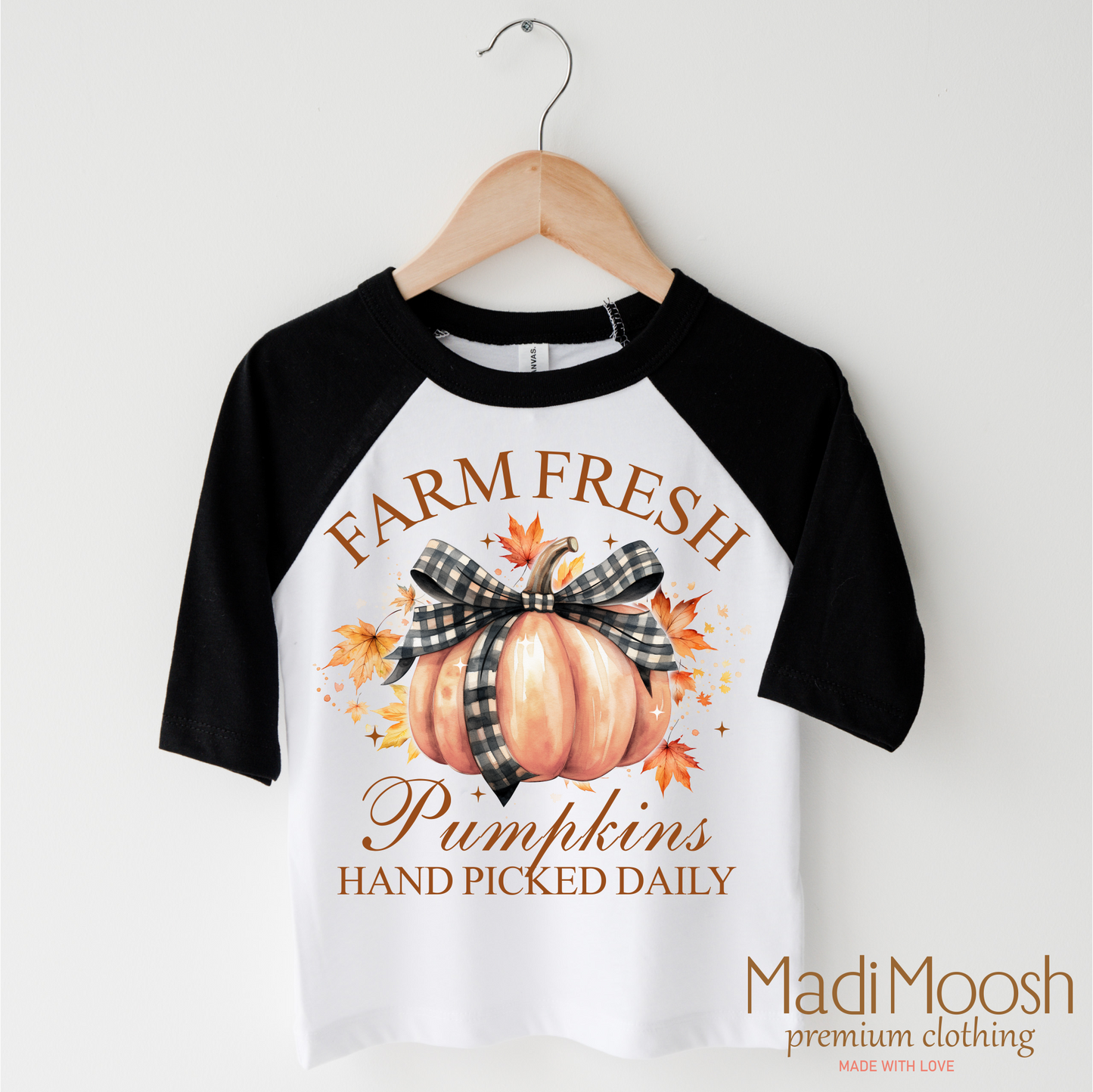 Farm Fresh Pumpkins Fall Shirt Autumn Tee Madi Moosh