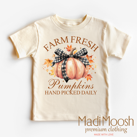 Farm Fresh Pumpkins Fall Shirt Autumn Tee Madi Moosh