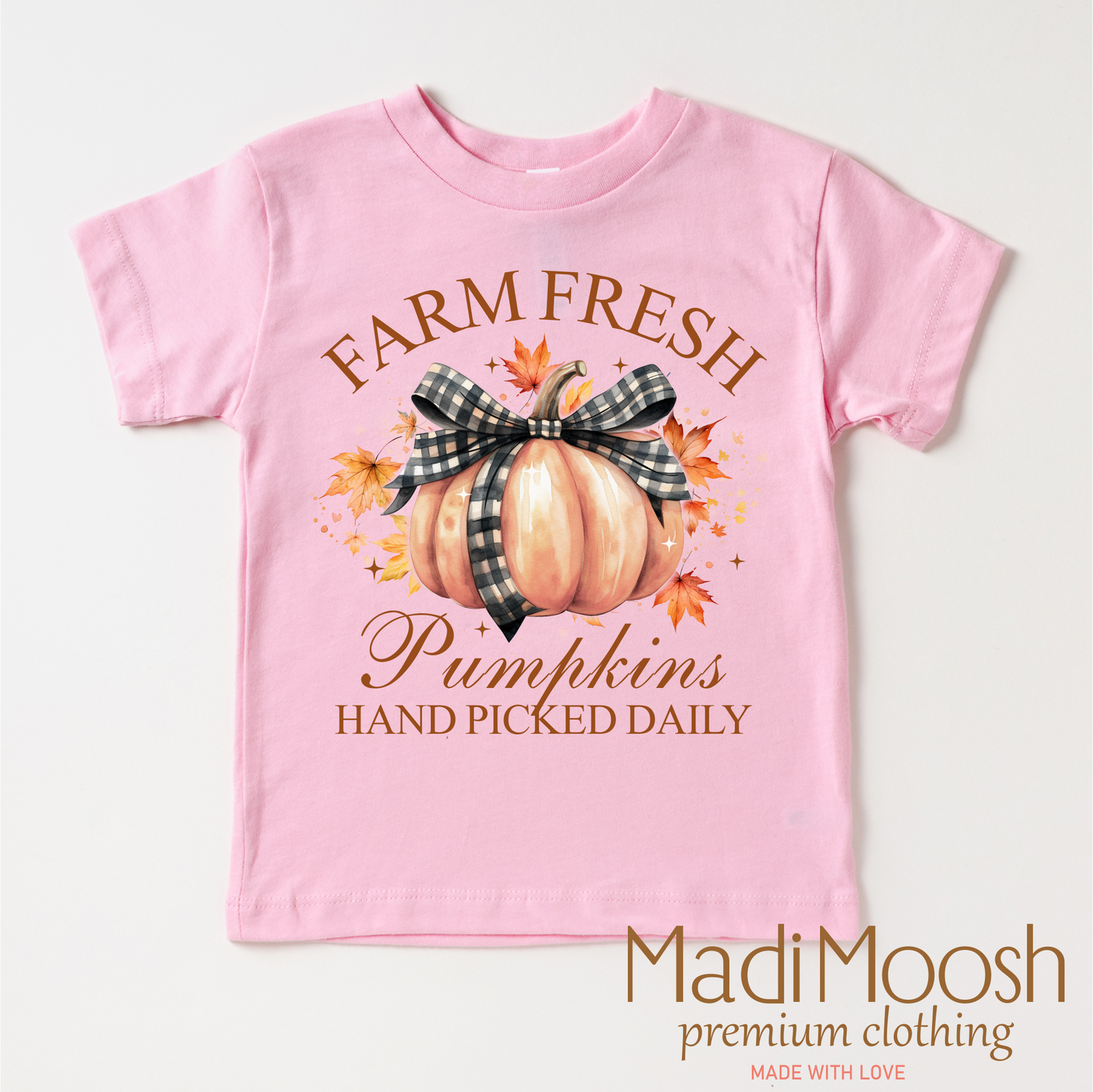 Farm Fresh Pumpkins Fall Shirt Autumn Tee Madi Moosh